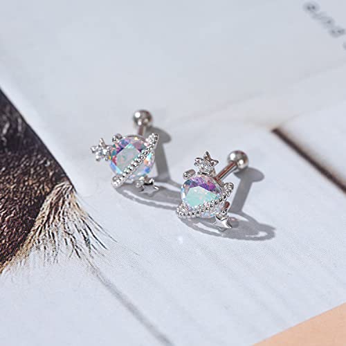 Charmonline 16G Star 925 Sterling Silver Cartilage Stud Initial Earring Helix Tragus Daith Earrings Body Ear Piercing Jewelry For Women Teen Girls (Color D) #TOP4