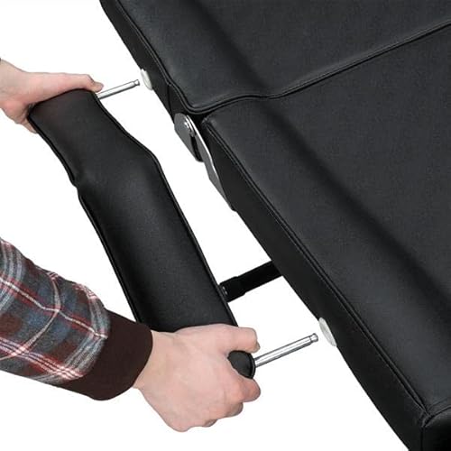 P9IDEDFH Dual-Purpose Tattoo Barber Chair Adjustable Beauty Salon SPA Massage Bed with Drawer 185x82x80CM Black - Image 9