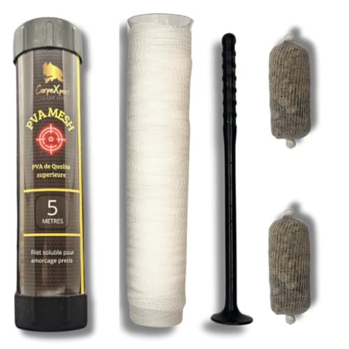 CarpeXpert - PVA pour Amorçage à la Pêche à la Carpe - Filet Solubles Ultra-Rapides, 25mm x 5m - Dissolution Immédiate, Facile à Utiliser