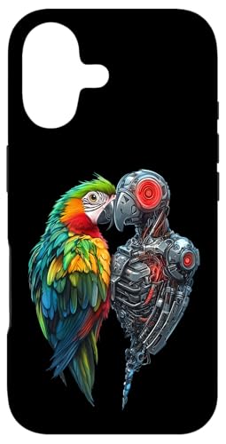 �ʔ����I�E�����{�b�g�������D�ƃT�C�{�[�O�I�E�����{�b�g Robot Parrot Lover Cyborg AI �X�}�z�P�[�X iPhone 17 �p