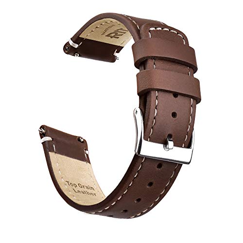 Ritche 18mm Quick Release Leather Watch Band Compatible with Seiko Watch Genuine Leather Watch Strap for Men