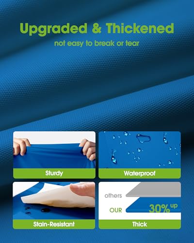 Image of Pureegg Plastic Table Cloth Disposable 8 Pack, 84'' Round Table Cloths, Graduation Decorations Class of 2026, Graduation Party Tablecloths, Round, Plastic Cover, Leakproof & Sturdy, Blue