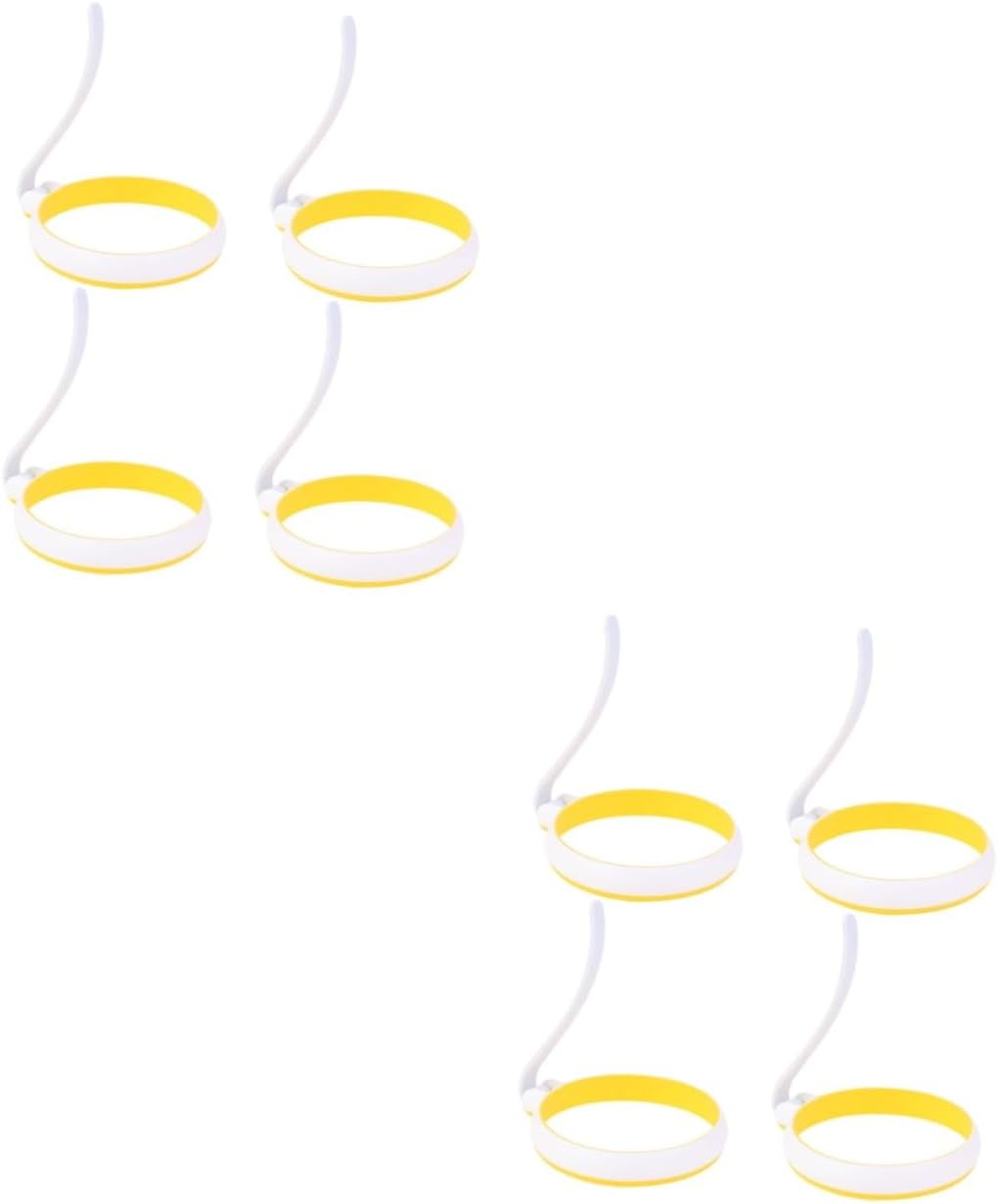 OUNONA 8pcs Silicone Set Round for Pancakes Baking Tools Easy to Use Cooking Accessories for Fried Eggs and Omelets