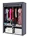 YOUUD Closet Organizer Wardrobe Portable Wardrobe Storage Clothes Closet Portable Closet Rod Storage Closet Standing Closet Folding Closet Portable Closet Organizer Wardrobe Closets Grey