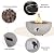 ReeQuo 2-Piece Outdoor Propane Fire Pit Table Set w/Tank Cover Table, 31.5-inch 50,000 BTU CSA Certification Bowl Concrete Firepit SUS201 Round Burner with Steel Lid, Lava Rocks, Rain Cover…