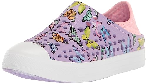 Skechers Kids Girls Foamies Guzman Steps-Butterfly Luck Water Shoe Sneaker, Lavender/Pink, 11 Little Kid #TOP21