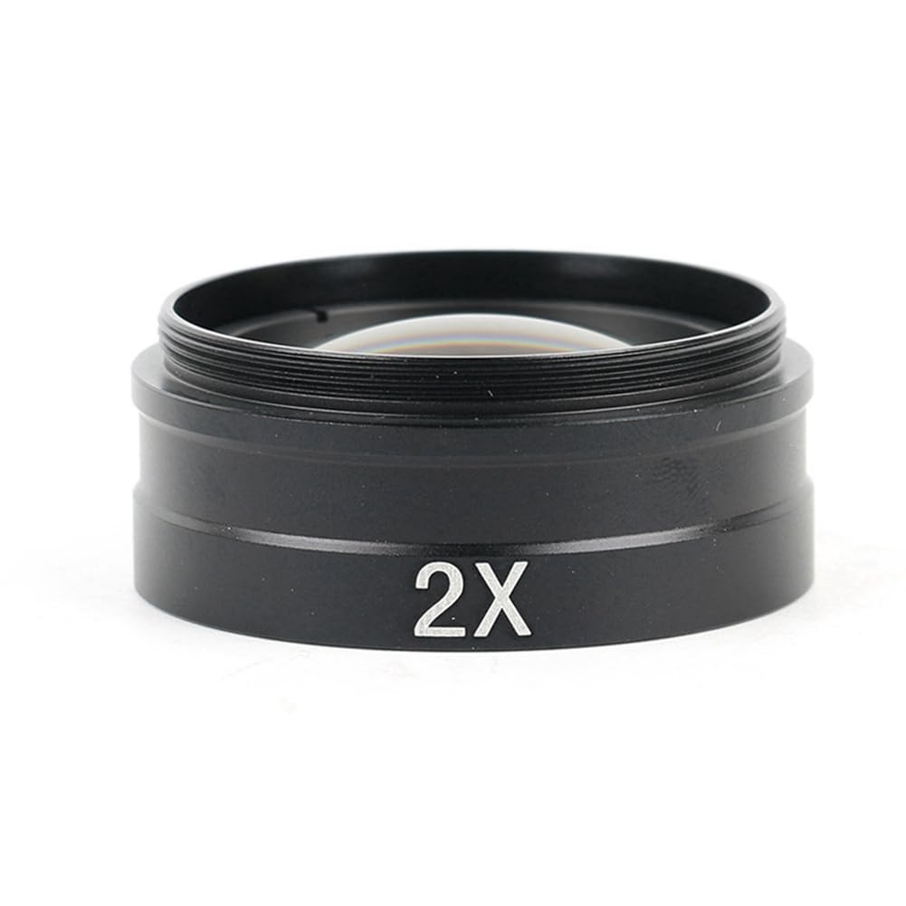 Microscopio monocular profesional, lente auxiliar, lente Barlow 2x, rosca de instalación de 42 mm, para 10 A, 120 x 180 x 300 X, duradero