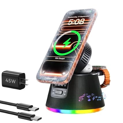Qi 2 . 2 25 W Cooling Magnetic Charger for Apple Watch 12 /Ultra 4 for i Phone 18 product image