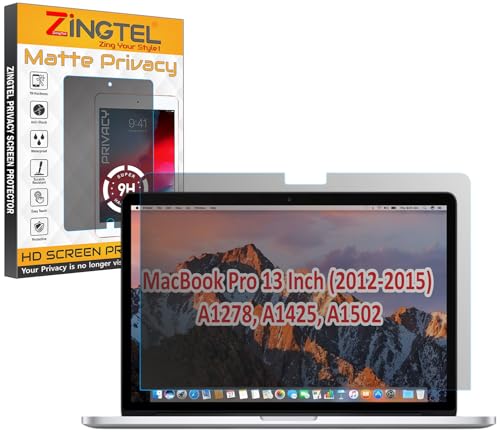 Image of Privacy Matte Anti Spy Screen Guard Compatible With MacBook Pro 13 Inch (2012-2015) A1278, A1425, A1502 Anti Peep Screen Protector Not a Tempered Glass