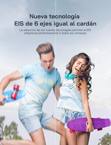 WOLFANG GA420 Cámara Deportiva Doble Pantalla 4K 60FPS 24MP, 10M Cuerpo/40M Impermeable, WiFi Webcam Videocámara Subacuática, Micrófono Dual, Control Remoto, EIS, 2x1350mAh Baterías,Accesorios - imagen 6