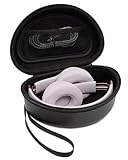 STUKCAZE Hard Headphone Case for Beats Solo 4, Studio Pro, Solo 3, Studio 3, Solo 2,Over Ear Headphone Carrying Case with Storage Cable Bag Strap for Travel (Black)