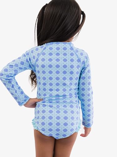 Image of RuffleButts Girls One Piece Rash Guard Baby Swimsuit UPF 50+ Sun Protection