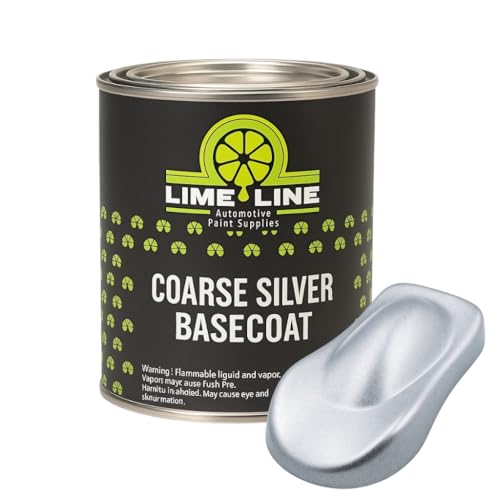 LiME LiNE Automotive Basecoats, 1k Urethane Base Coat Color (Silver Basecoat Quart)
