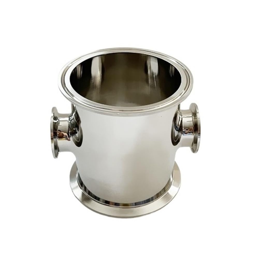 Yjqhody One Color 304 Fitting Sanitary Tri Clamp Four-Way Connector 4X4x1.5x1.5 Inch, 120Mm Homebrew Distillation Pipe With Short Type Fitting