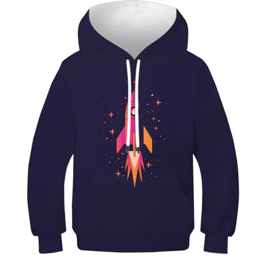 Sweat spatial coloré imprimé 3D grand style pour adolescent passionné d'astronomie