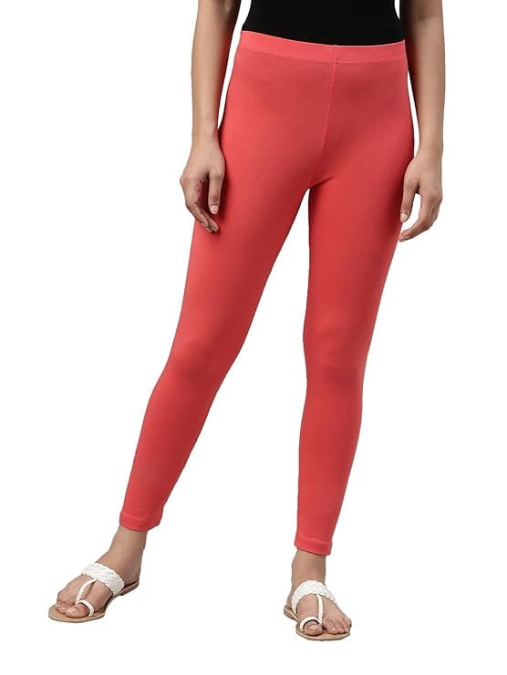 Image of Women Cotton Solid Belt Ankle Length Legging Four Way Lycra Leggings