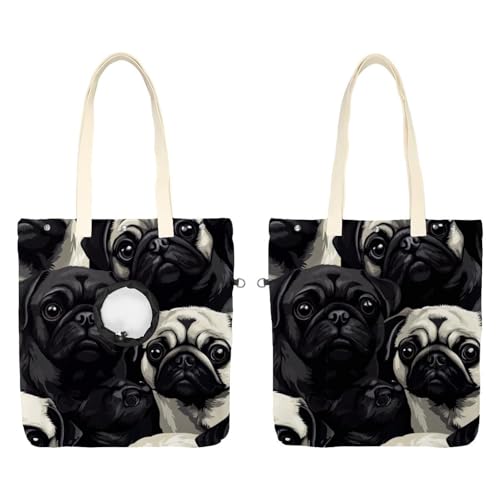 Sac à bandoulière pour petit chien sac de transport toile canvas