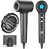 Hairdryer with diffuser 400 million plasma hairdryer Ions Hairdryer 110000 U/min Brushless motor Fast drying Hairdryer 57dB Low noise Hair dryer Hairdryer for travel at home