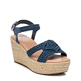 Suela antideslizante XTI 43976, Sandalias con cuña Mujer, Jeans, 41 EU