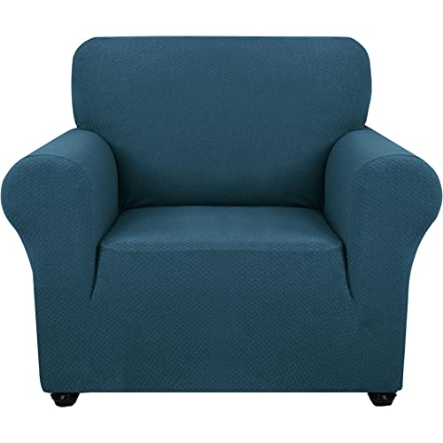 Ystyle Funda Sofa 1 Plaza, Fundas de Sofa Ajustables con Reposabrazos, Gruesa Funda Sofá Anti Gatos Perros y Mascotas, Moderna Cubre Sofa Antimanchas Lavable, Verde