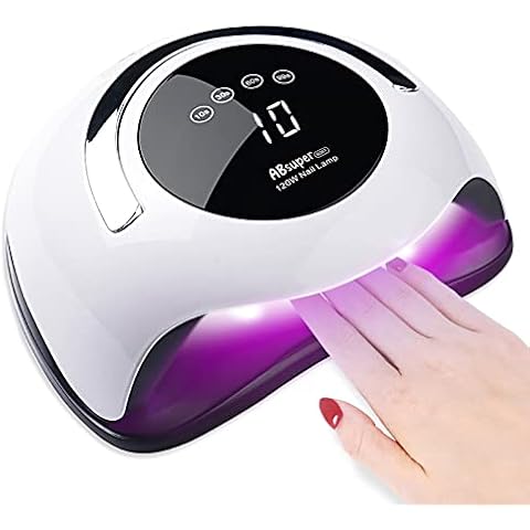 UV LED Lampe für Nägel, 120W Nageltrockner,Professionelle Nagellampe mit 4 Timer,Auto-Sensor,Touchscreen,Abnehmbare Magnet-Platte,Aushärtungswerkzeug für Fingernagel/Zehennagel gel shellac polygel Cover