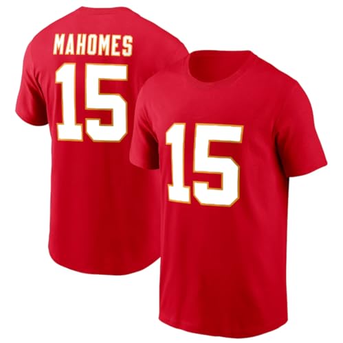 Patrick Mahomes #15 Football T-Shirt Cotton Jersey