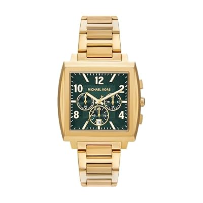 Michael Kors Rhys orologio da Uomo, movimento cronografo al quarzo con cinturino in acciaio inox
