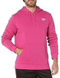 Reebok Hoodie Sudadera con Capucha, Semi Proud Pink/Small Logo White, L para Hombre