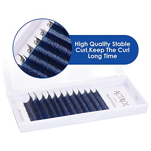 Actrol Yy Eyelashes Extension Lashes Dark Blue D Curl 0.07Mm 8-15Mm Mixed Y Lash Volume Extension Easy Fans Y Shaped Premade Soft Eyelashes Supply #TOP3