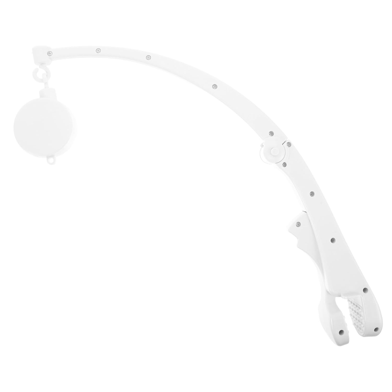 Vaguelly Adjustable Crib Mobile Arm with Music Box Hanging Toy Holder for Nursery Baby Mobile Spinner Bed Bell Bracket for Infants White Rotating Design