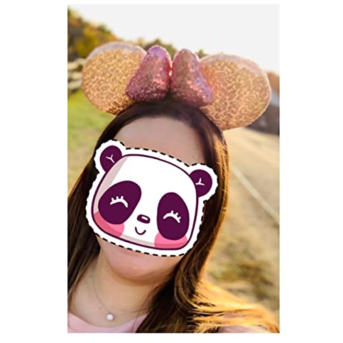 Mouse Ears Headband,2Pcs Sequin Halloween Minnie Ears Headband Glitter Hairband For Princess Party Cosplay Costume Headwear Minnie&Mickey Themed Party Decorations (Red&Gold 3D) #TOP6