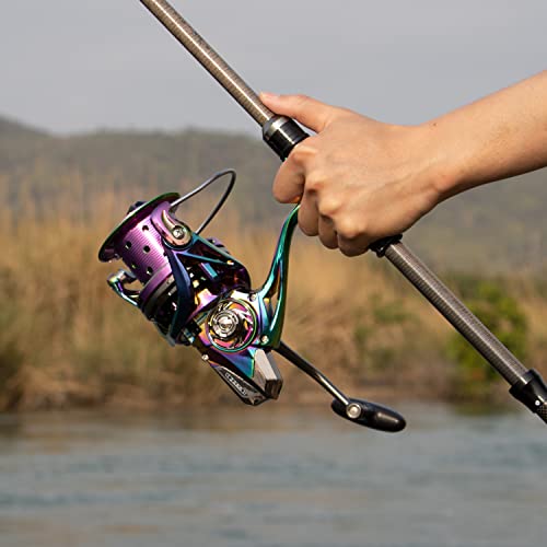 Hplife Offshore Fishing Reel, Colorful Full Metal Body Spinning Reel 10000 Ultra Smooth 18+1 Stainless Bb, 73Lbs Max Drag Power Oversize Surf Big Game Fishing For Saltwater Seawater #TOP4