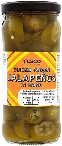 Tesco ingredients - jalapeno peppers in brine 220g (5051140208202)