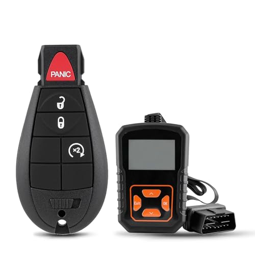 Car Key Fob Remote Kit Fits for Dodge RAM 1500 2500 3500 2013 2014 2015 2016 2017 GQ4-53T Keyless Entry Remote Control Replace FCC ID: GQ4-53T