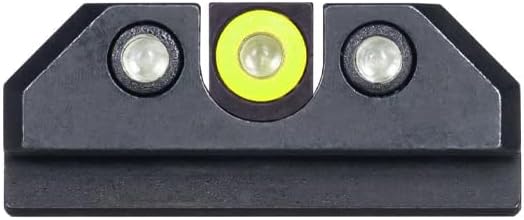 Night Fision Tritium Night Sight Set for CZ USA P-07/P-09 - Perfect Dot Front Sight with Added Daytime Ring - Front Ring Color Options - Various Sight Styles