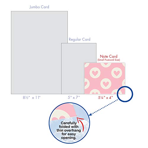 The Best Card Company - 10 Blank Heart Note Cards Boxed (4 x 5.12 Inch) - All Occasion Heartfelt Love Card Assortment - Heartfelt M3058