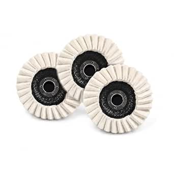 Wool Felt Polishing Wheel 3 Pack, 125mm x 22mm x 15mm Thick Buffing ...