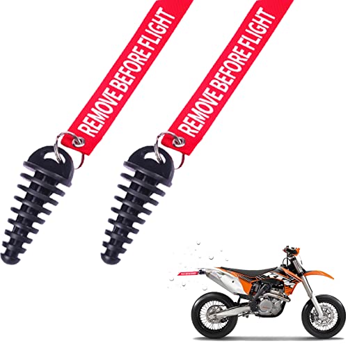 Aatpuss 2 Pièces Bouchon de Lavage de Silencieux, Bouchon en Caoutchouc de Tuyau D'Échappement de Moto, Bouchon de Joint de Silencieux, pour Motos, Véhicules Tout-Terrain(Noir) Cover