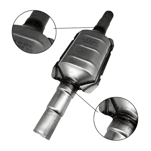 lcyen Universal Katalysator EURO 4 Norm aus Edelstahl Katalysator für alle Benzinmotoren bis 2000 ccm mit Stufenrohr Ø45mm / Ø50mm / Ø54mm