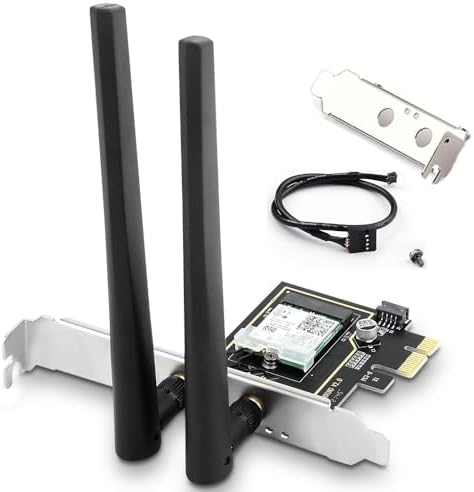 AX210 WiFi 6E Card for Desktop, PCIe Wireless Network Card with B...