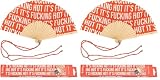 FISURA â€“ Origineller Handfächer mit der Botschaft It's f*cking hot. Moderner und lustiger Holzfächer. Roter Fächer mit Muster. Fächer mit Fächerhalter. MaÃŸe: 42,5 x 23 cm. (Packung mit 2)