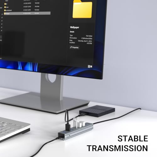 atolla Desk USB Hub, 7-Port USB 3.0 Aluminum for Under Desk Mount by atolla - Used condition - Image 6