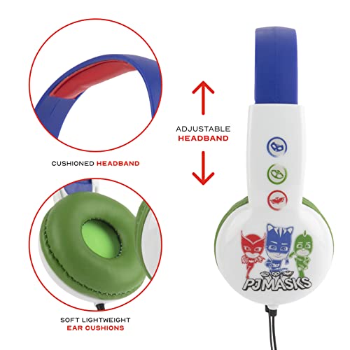 PJ Masks Kids Safe Over The Ear Headphones HP2-03120| Kids Headphones, Volume Limiter for Developing Ears, 3.5MM Stereo Jack, Recommended for Ages 3-9, by Sakar by Sakar - Used condition - Image 3