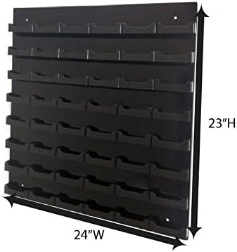 Miniatura 3 de SOURCEONE.ORG Soporte de tarjeta de visita de acrílico de 48 bolsillos para montaje en pared