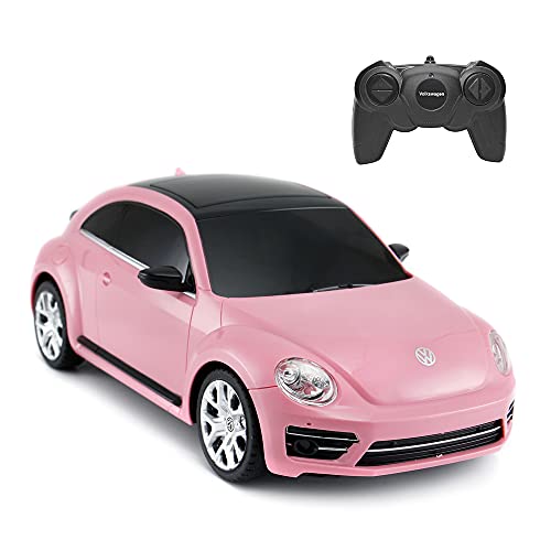 Rastar ferngesteuerter Volkswagen Käfer, Maßstab 1:24, Kinder ferngesteuertes Rennauto, rosa Spielzeugauto für Kinder / Mädchen / Kleinkinder