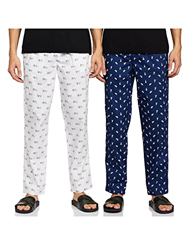 Image of Amazon Brand - Symbol Cotton Men Casual Style Pajama Bottom (Pack Of 2)