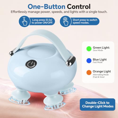 Scalp Massager, Waterproof Head Massager for Head Neck Body | Rechargeable 3 Massage Modes & 12 Detachable Claws , Deep Clean and Stress Relax, Gift for Men Women — view 6