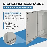 BOXEXPERT Verteilerkasten außen IP65 ABS Kunststoff 500x400x240mm Serie Fleet wasserdicht Schaltschrank Wandschrank Industriegehäuse Leergehäuse grau – Ansicht 6