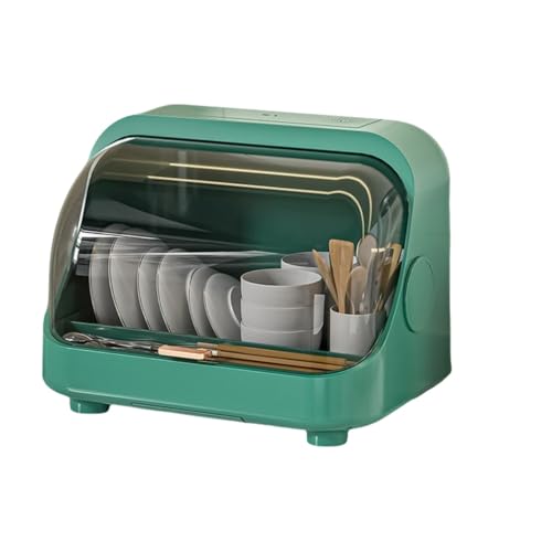 AOUTN大容量の家庭用アップライト食器洗い機，クイック洗浄、オゾン除菌、抗菌・防カビ、引き出し式、排水ラック付き、二方水栓、コンパクトで節水。 (グリーン)