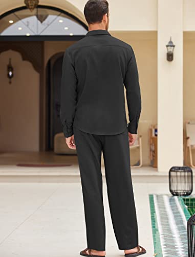 COOFANDY Men's Two Piece Linen Blend Set #TOP15